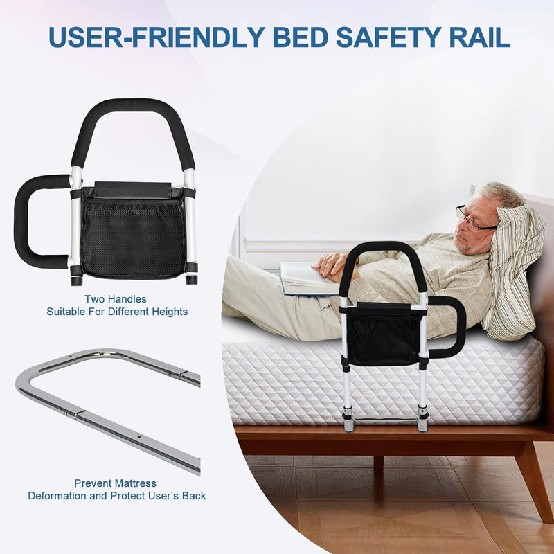 Bed Rails with Storage Pocket