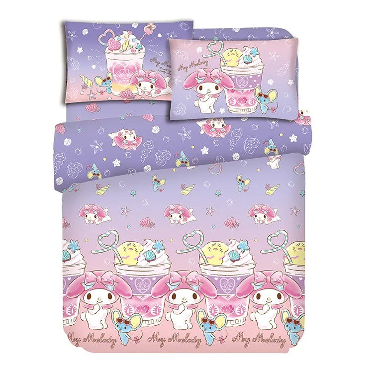 A-Fontane Cartoon Cotton Collection Melody Quilt Cover Set 