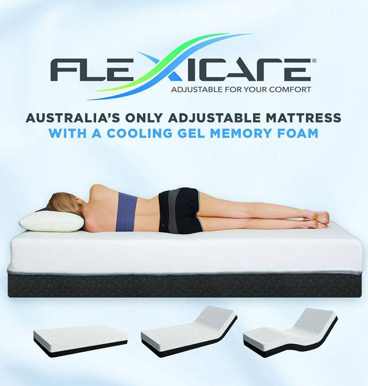 Flexicare Adjustable Mattress with Cooling Gel Memory Foam