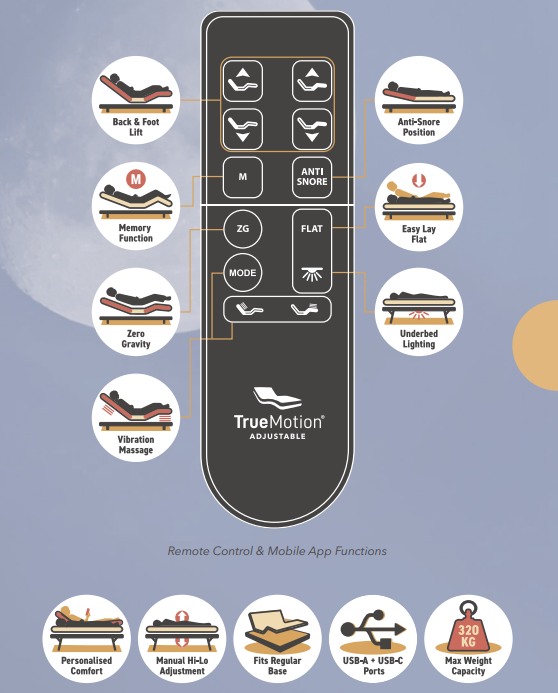 Ture Motion TM1100 Adjustable Bed