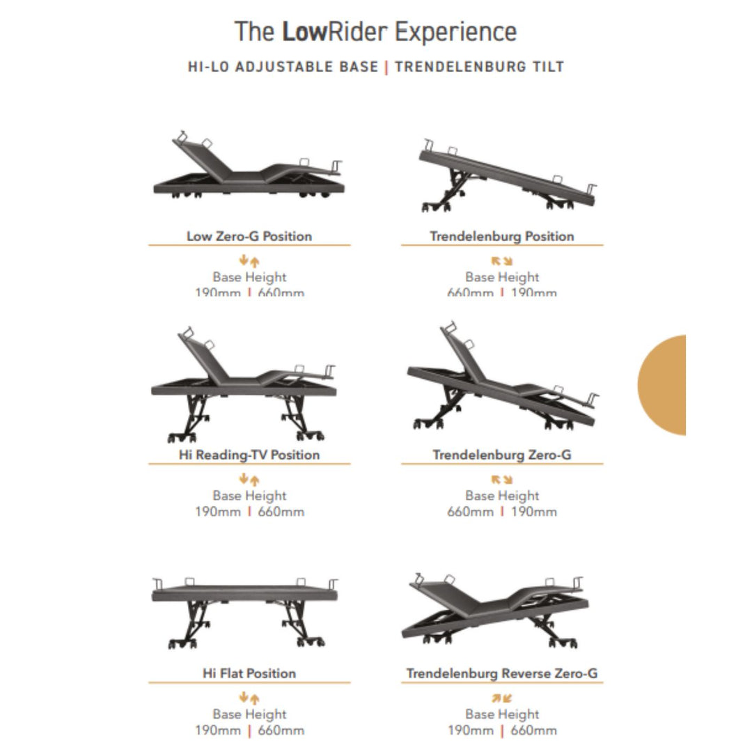 True Motion LowRider  Hi-Lo Adjustable Bed