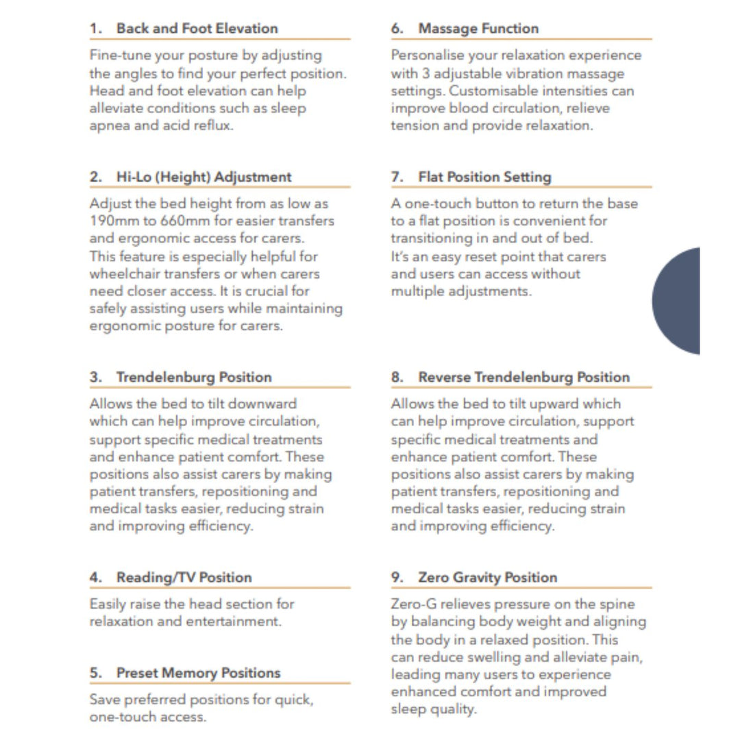 True Motion LowRider  Hi-Lo Adjustable Bed